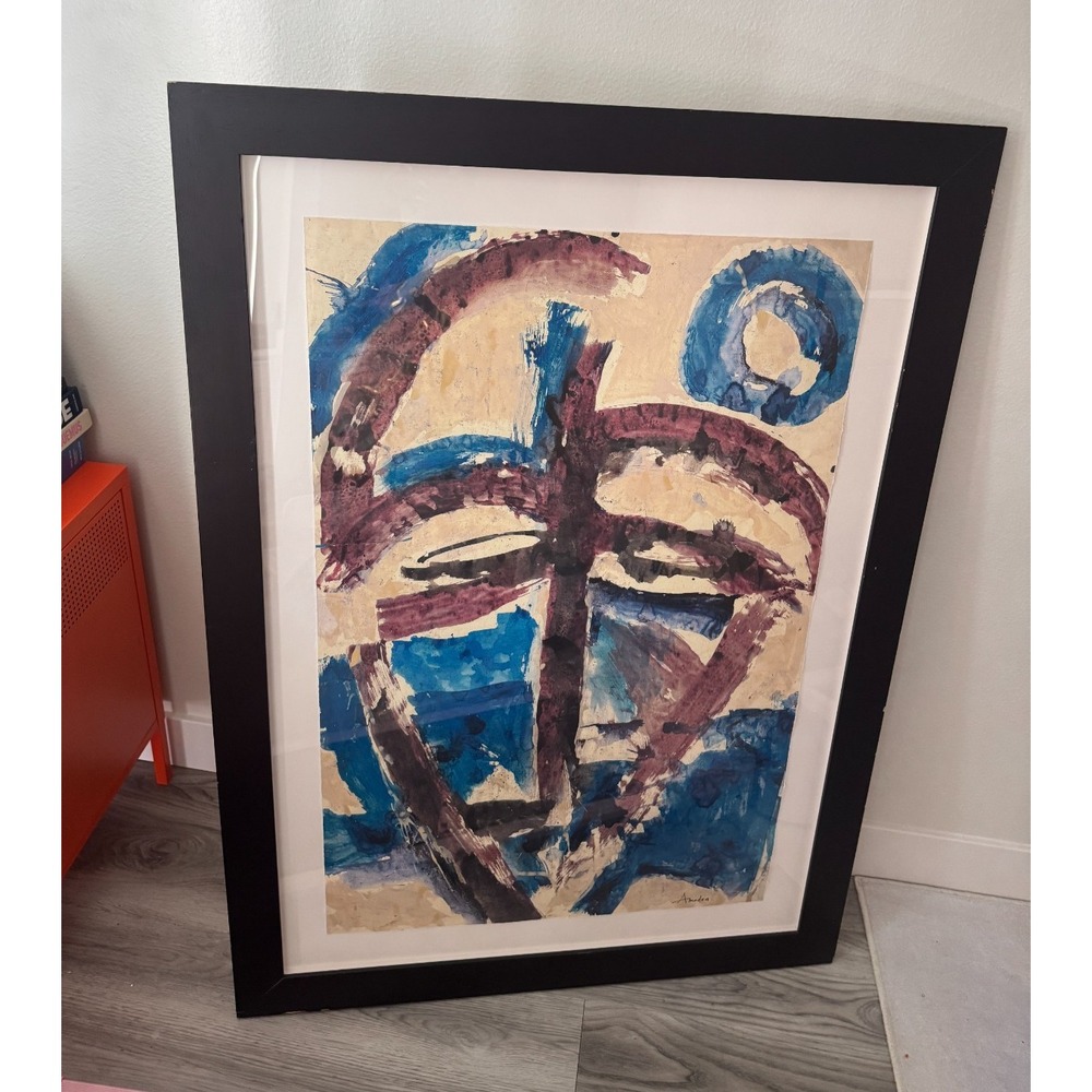 Amadea Bailey Full Moon Signed Original Fine Art Print Framed Abstract 47.5"